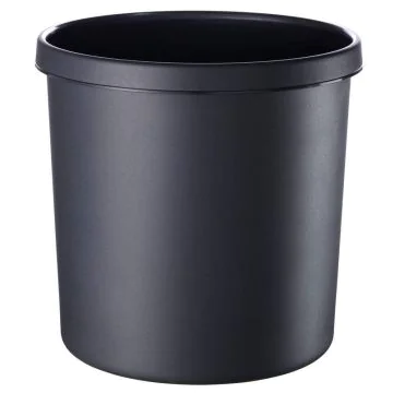 Photo Corbeille à papier ininflammable - 12 litres Noir : HELIT H6106395