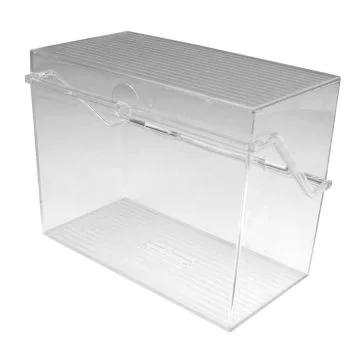 Photo Boîte en plastique pour fiches A6 - 400 fiches - Transparent : HELIT H6214602 