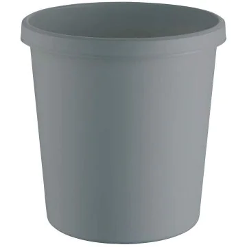 Photo Corbeille à papier de 18 L - Plastique recyclé - Gris Clair HELIT The Green German