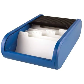 Photo Boite pour 300 cartes de visite Linear - Noir/Bleu : HELIT H6218093