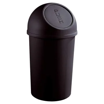Photo Corbeille à papier avec couvercle 25 litres - Noir : HELIT H2401295