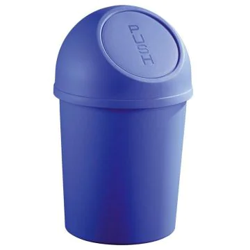 Photo Corbeille à papier avec couvercle 6 litres - Bleu : HELIT H2401034
