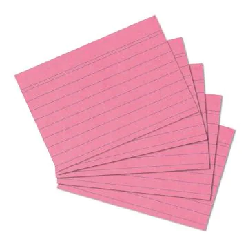 Photo Lot de 100 fiches Bristol lignées - 105 x 148 mm - Rose : HERLITZ 10836195 