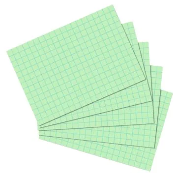 Photo Lot de 100 fiches Bristol quadrillées - 105 x 148 mm - Vert : HERLITZ  10901452