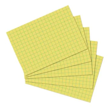 Photo Lot de 100 fiches Bristol quadrillées - 74 x 105 mm - Jaune : HERLITZ  10901486