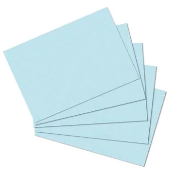 Photo Lot de 100 fiches Bristol unies - 105 x 148 mm - Bleu : HERLITZ 10837177 