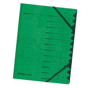 Photo Trieur à élastiques 12 compartiments - Vert : HERLITZ  10843332