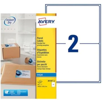 Photo Étiquettes d'expédition - 199,6 x 143,5 mm - Jet d'encre - Blanc AVERY