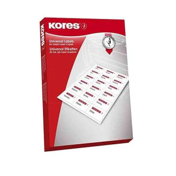 Photo Étiquettes adhésives blanches - 70 x 41 mm : KORES L7041