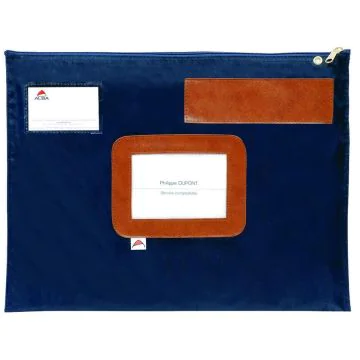 Photo Sac navette avec zip - 420 x 320 mm - Bleu ALBA Image
