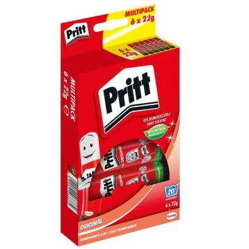 Photo PRITT : Lot de 6 bâtons de colle - 20 g