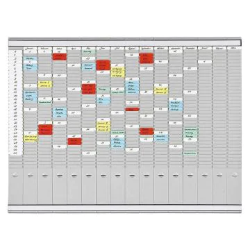 Photo Tableau planning à fiches en T 15 bandes : FRANKEN