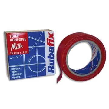 Photo RUBAFIX Ruban adhésif toile - Rouge - 19 mm x 3 m (Fixation et emballage) image