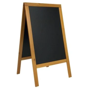 Photo Panneau extérieur noir inscriptible - 700 x 1250 mm - Hêtre SECURIT Woody