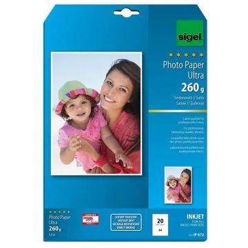 Photo SIGEL IP672 : Papiers photos Ultra - A4 - 260 g/m² Jet encre