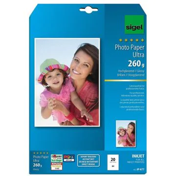 Photo SIGEL IP677 : Papier photo Ultra - Brillant - 260 g/m²