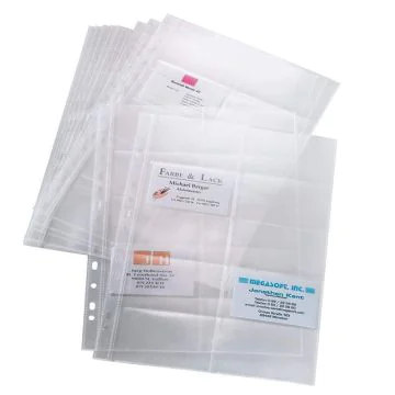 Photo Pochettes à 2 rangées pour 200 cartes de visites SIGEL Lot de 10