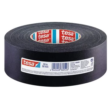 Photo TESA 00000-01 : Ruban adhésif toile extra Power - Noir - 50 mm x 50 m