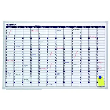 Photo Tableau pour planning annuel - 12 positions : FRANKEN X-tra Line