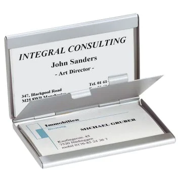 Photo Étui double pour cartes de visite - Aluminium SIGEL Twin