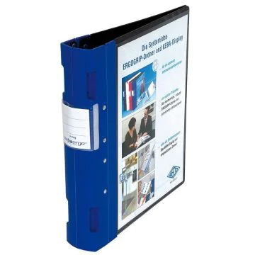 Photo Classeur à 4 anneaux pour présentation Ergogrip - Dos 56 mm -Bleu 58 18003  WEDO