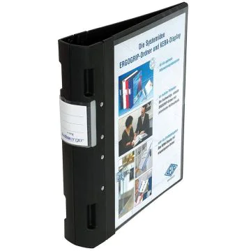 Photo WEDO : Classeur à 4 anneaux pour présentation Ergogrip - Dos 56 mm - Noir
