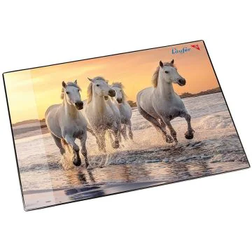 Photo Sous-mains de bureau - 400 x 530 mm - Chevaux sur la plage LAUFER