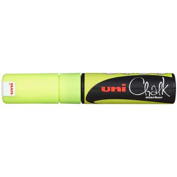 Marqueur à craie liquide Chalk PWE - 8 mm - Jaune fluo : UNI-BALL photo
