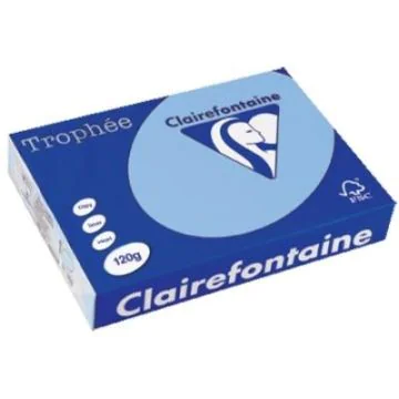 Ramette de papier de 250 feuilles A4 120g - Bleu Alizé : CLAIREFONTAINE Trophée Photo