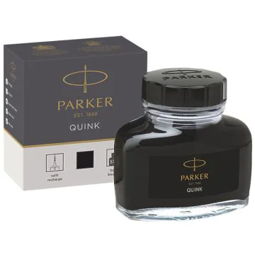 Photo PARKER : Encre de chine permanente Quink -  Noir