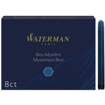 WATERMAN Boite de 8 grandes Cartouches d'encre - Bleu