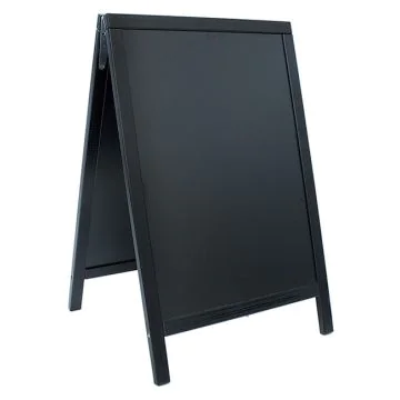 Panneau extérieur à tableau noir - 550 x 850 mm : SECURIT Woody SBD-BL-85