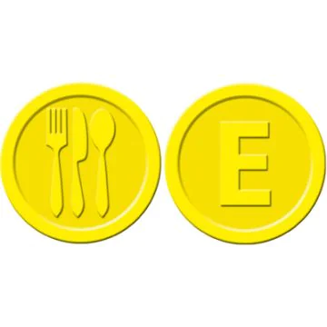 SIGEL WM002 : Lot de 100 jetons contre-valeurs - Repas - Jaune