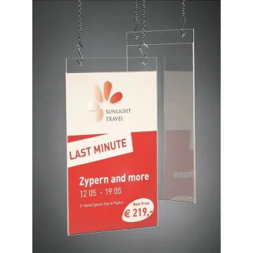 Porte-affiches à suspendre - Format A4 : SIGEL Modèle