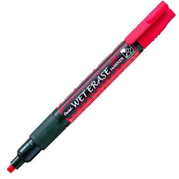 Photo Marqueur décoratif - 0,6 - 4 mm - Rouge PENTEL WET ERASE SMW26