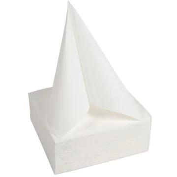 Serviettes de table Cocktail - 200 x 200 mm - Blanc : PRO NAPPE Lot de 50 image