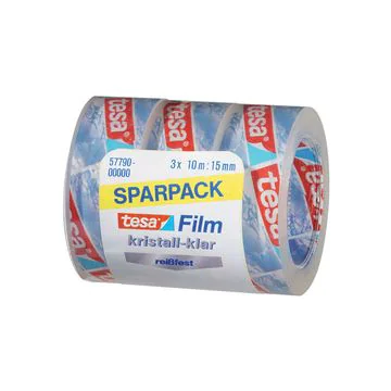 TESA : Lot de 3 rubans adhésifs Cristallin - 15 mm x 10 m