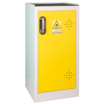 Armoire TRIONYX AZ50 pour produits dangereux - 80 L - Jaune fermée