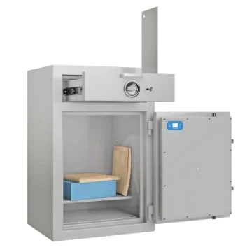 Coffre de dépôt de fonds - Classe 1 - Serrure à clé et électronique - HARTMANN Zephir Dépôt 801