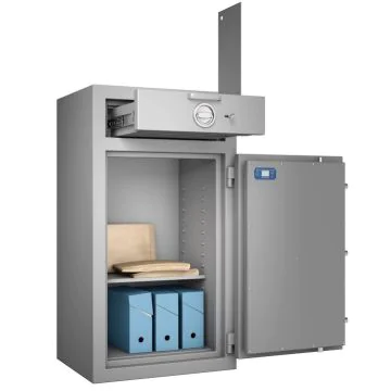 Photo Coffre Dépôt de fonds Classe 2 - Serrure à clé et électronique HARTMANN Zephir Dépôt 1002