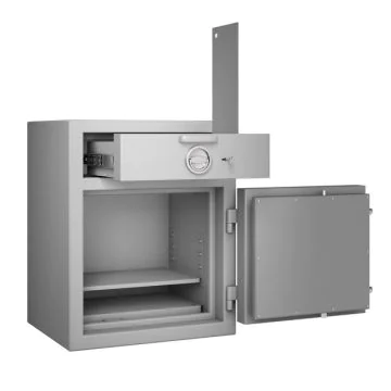 Coffre de dépôt de fonds - Classe 3 - Serrure à clé et électronique - HARTMANN Zephir Dépôt 1403