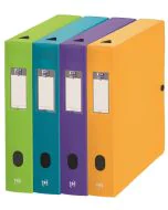 Boite de classement Memphis avec bouton - 40 mm - 4 couleurs : OXFORD Photo