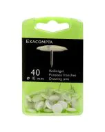 Boite de 40 punaises - Blanc Exacompta 14020E 