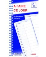 2092 ELVE : Lot de 5 blocs de planning journalier - A Faire ce jour