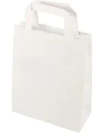 Sac en Papier - 220 x 100 x 280 mm - Kraft Blanc PAPSTAR Lot de 50 sachet