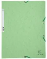 Chemise à élastiques 3 rabats Carte lustrée 400g - Tilleul : EXACOMPTA Image