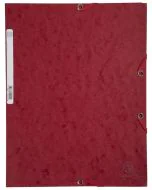 Chemise à élastiques 3 rabats Carte lustrée 400g - Cerise : EXACOMPTA Photo