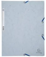 Chemise à élastiques 3 rabats Carte lustrée 400g - Gris tourterelle : EXACOMPTA Modèle