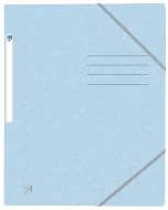 Photo Chemise à élastiques A4 - 3 rabats - Bleu Pastel OXFORD Top File+