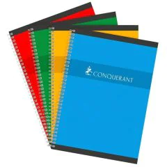 Cahier 180 pages à petits carreaux - 110 x 170 mm : CONQUERANT Visuel
